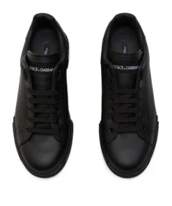 Dolce & Gabbana Leather Portofino Sneakers 8B956-BLACK/BLACK Running Shoes -Dolce & Gabbana online Store dolce gabbana leather portofino sneakers 16104247 30167071 1000