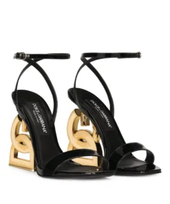 Dolce & Gabbana Leather Sandals 105 80999-BLACK Heeled Sandals -Dolce & Gabbana online Store dolce gabbana leather sandals 105 17287699 35319410 1000
