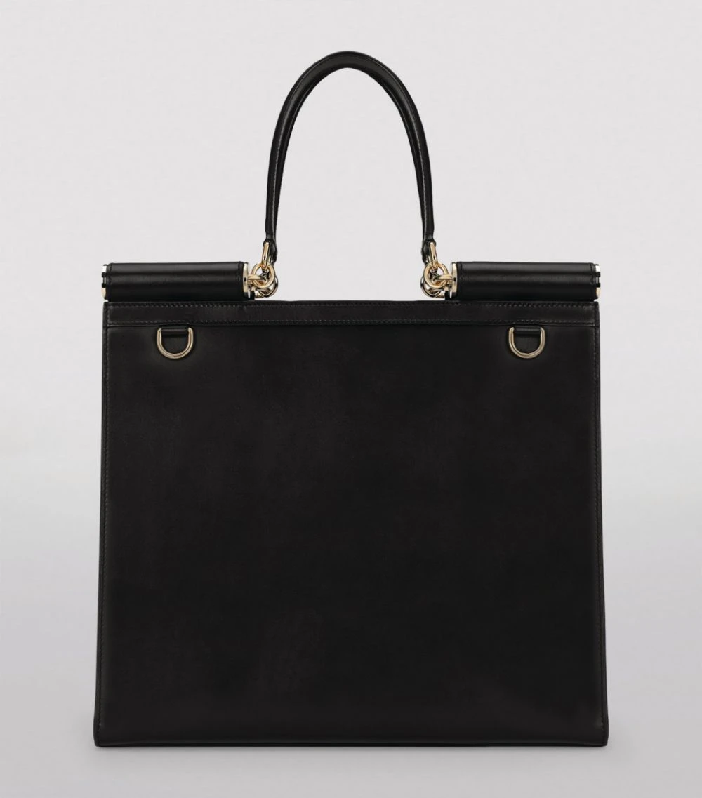 Dolce & Gabbana Leather Sicily Top-Handle Bag 80999-BLACK Top Handle Bags 4 Dolce & Gabbana Leather Sicily Top-Handle Bag 80999-BLACK Top Handle Bags - Image 4