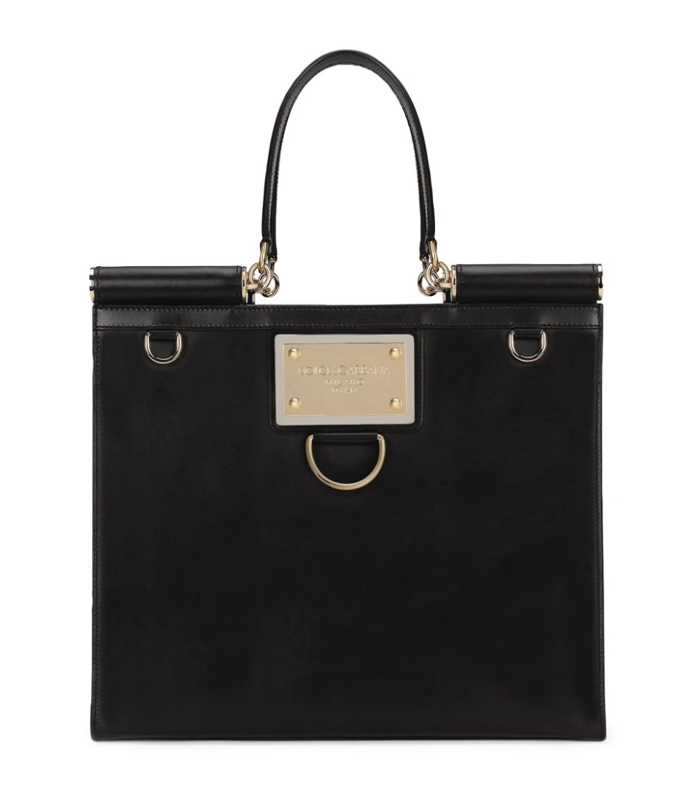 Dolce & Gabbana Leather Sicily Top-Handle Bag 80999-BLACK Top Handle Bags 1 Dolce & Gabbana Leather Sicily Top-Handle Bag 80999-BLACK Top Handle Bags