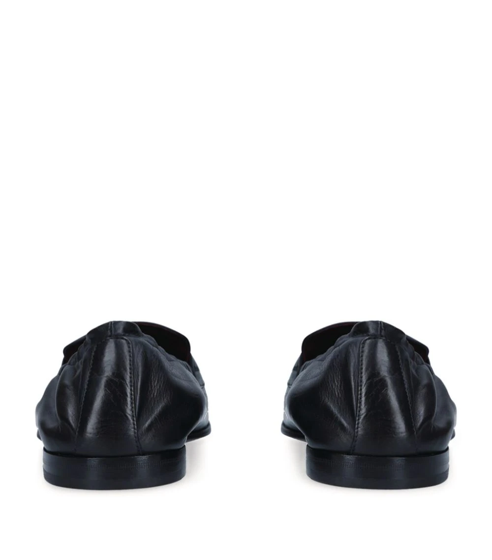 Dolce & Gabbana Leather Soft Loafers BLACK 2 Dolce & Gabbana Leather Soft Loafers BLACK - Image 2