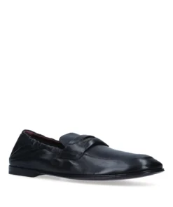 Dolce & Gabbana Leather Soft Loafers BLACK