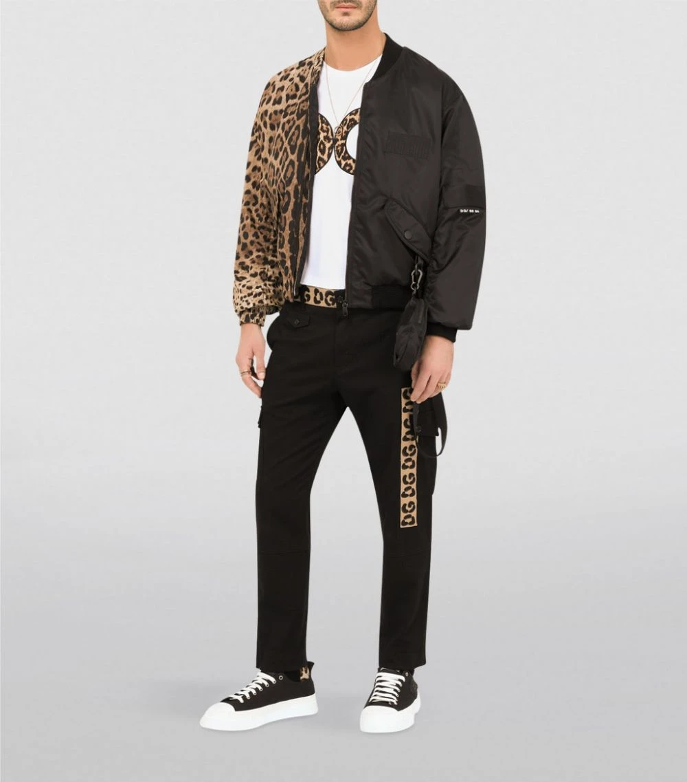 Dolce & Gabbana Leopard Print DG Patch T-Shirt W0800-OPTICAL WHITE Printed T-Shirts 2 Dolce & Gabbana Leopard Print DG Patch T-Shirt W0800-OPTICAL WHITE Printed T-Shirts - Image 2