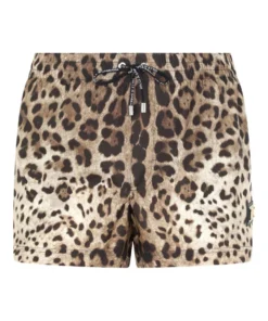 Dolce & Gabbana Leopard Print Swim Shorts and Bag HY13M-LEO NEW Swimwear
