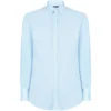 Dolce & Gabbana Linen DG Shirt B1581-SKY BLUE Casual Shirts