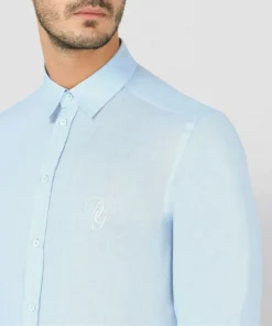 Dolce & Gabbana Linen DG Shirt B1581-SKY BLUE Casual Shirts -Dolce & Gabbana online Store dolce gabbana linen dg shirt 16774248 33005210 1000
