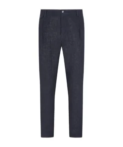 Dolce & Gabbana Linen Trousers S8280-LIGHT BLUE-BLU Tailored Trousers