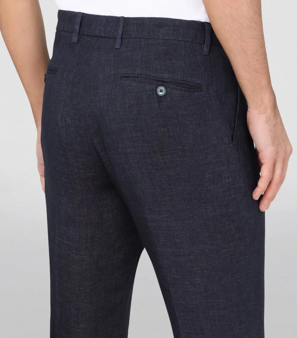 Dolce & Gabbana Linen Trousers S8280-LIGHT BLUE-BLU Tailored Trousers 5 Dolce & Gabbana Linen Trousers S8280-LIGHT BLUE-BLU Tailored Trousers - Image 5