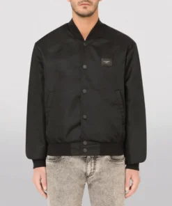 Dolce & Gabbana Logo-Appliqué Bomber Jacket N0000-BLACK Bomber Jackets -Dolce & Gabbana online Store dolce gabbana logo applique bomber jacket 17087678 34218987 1000