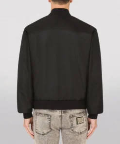 Dolce & Gabbana Logo-Appliqué Bomber Jacket N0000-BLACK Bomber Jackets -Dolce & Gabbana online Store dolce gabbana logo applique bomber jacket 17087678 34218990 1000