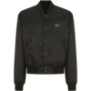Dolce & Gabbana Logo-Appliqué Bomber Jacket N0000-BLACK Bomber Jackets