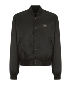 Dolce & Gabbana Logo-Appliqué Bomber Jacket N0000-BLACK Bomber Jackets