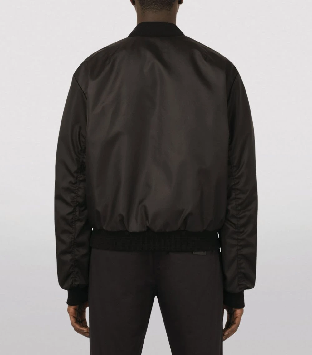 Dolce & Gabbana Logo-Appliqué Bomber Jacket N0000-BLACK Bomber Jackets 4 Dolce & Gabbana Logo-Appliqué Bomber Jacket N0000-BLACK Bomber Jackets - Image 4