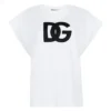 Dolce & Gabbana Logo Cap-Sleeved T-Shirt W0800-OPTICAL WHITE T-shirts