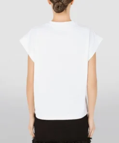 Dolce & Gabbana Logo Cap-Sleeved T-Shirt W0800-OPTICAL WHITE T-shirts 9 Dolce & Gabbana Logo Cap-Sleeved T-Shirt W0800-OPTICAL WHITE T-shirts -Dolce & Gabbana online Store dolce gabbana logo cap sleeved t shirt 17636401 37209424 1000