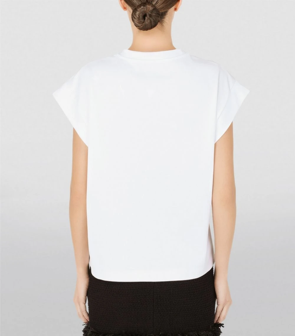 Dolce & Gabbana Logo Cap-Sleeved T-Shirt W0800-OPTICAL WHITE T-shirts 4 Dolce & Gabbana Logo Cap-Sleeved T-Shirt W0800-OPTICAL WHITE T-shirts - Image 4