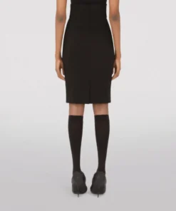 Dolce & Gabbana Logo-Embellished Midi Skirt N0000-BLACK Midi Skirts -Dolce & Gabbana online Store dolce gabbana logo embellished midi skirt 17288013 35320051 1000