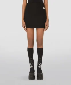 Dolce & Gabbana Logo-Embellished Mini Skirt N0000-BLACK Mini Skirts -Dolce & Gabbana online Store dolce gabbana logo embellished mini skirt 17285909 35319298 1000
