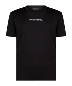 Dolce & Gabbana Logo Embroidered T-Shirt N0000-BLACK Printed T-Shirts