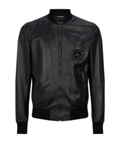 Dolce & Gabbana Logo Leather Jacket N0000-BLACK Leather Jackets