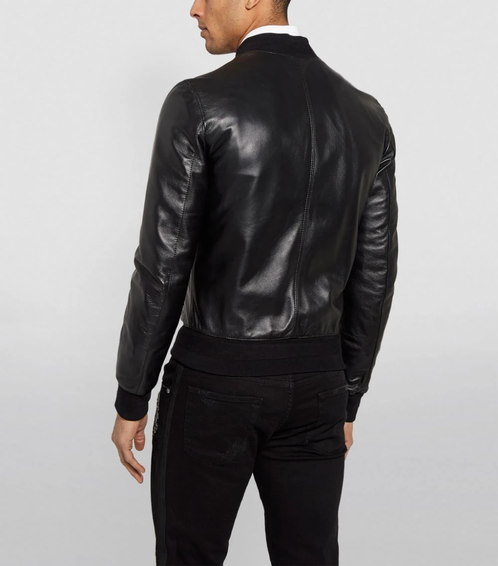 Dolce & Gabbana Logo Leather Jacket N0000-BLACK Leather Jackets 4 Dolce & Gabbana Logo Leather Jacket N0000-BLACK Leather Jackets - Image 4
