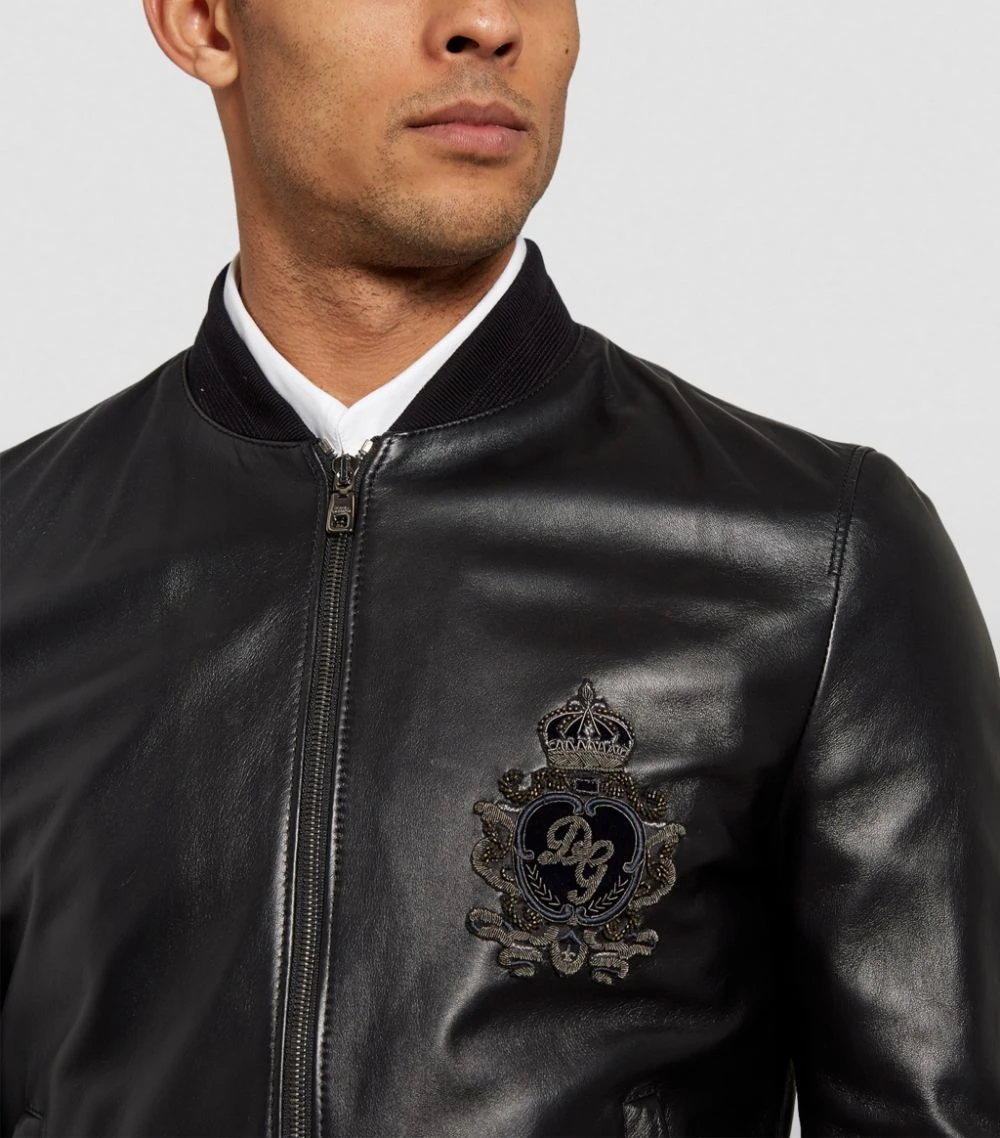 Dolce & Gabbana Logo Leather Jacket N0000-BLACK Leather Jackets 5 Dolce & Gabbana Logo Leather Jacket N0000-BLACK Leather Jackets - Image 5