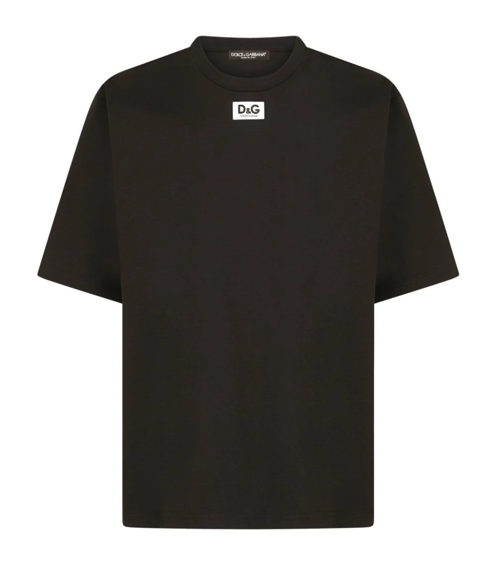 Dolce & Gabbana Logo Patch T-Shirt N0000-BLACK Printed T-Shirts 1 Dolce & Gabbana Logo Patch T-Shirt N0000-BLACK Printed T-Shirts