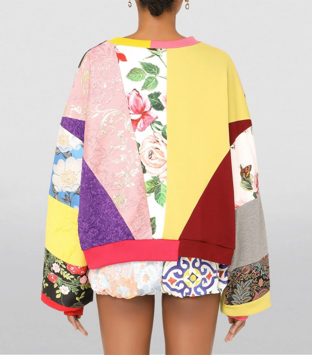 Dolce & Gabbana Logo Patchwork Sweatshirt S9000-COMBINED COLOU Sweatshirts 4 Dolce & Gabbana Logo Patchwork Sweatshirt S9000-COMBINED COLOU Sweatshirts - Image 4