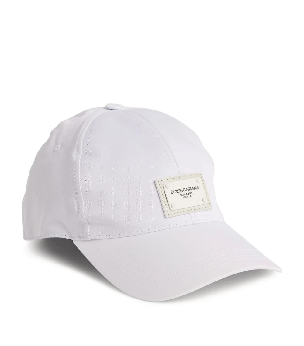 Dolce & Gabbana Logo Plaque Cap W0800-OPTICAL WHITE Caps 1 Dolce & Gabbana Logo Plaque Cap W0800-OPTICAL WHITE Caps