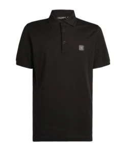 Dolce & Gabbana Logo Plaque Polo Shirt N0000-BLACK Polo Shirts