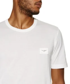 Dolce & Gabbana Logo Plaque T-Shirt W0111-WHITE Logo T-Shirts -Dolce & Gabbana online Store dolce gabbana logo plaque t shirt 15356018 26789807 1000