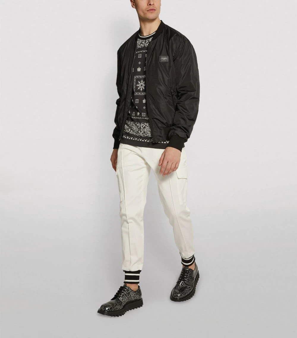 Dolce & Gabbana Logo Plaque Zip-Up Jacket N0000-BLACK Bomber Jackets 2 Dolce & Gabbana Logo Plaque Zip-Up Jacket N0000-BLACK Bomber Jackets - Image 2