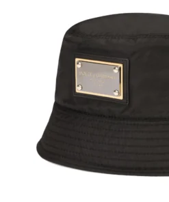 Dolce & Gabbana Logo Plate Bucket Hat N0000-BLACK Caps -Dolce & Gabbana online Store dolce gabbana logo plate bucket hat 17278415 35267775 1000