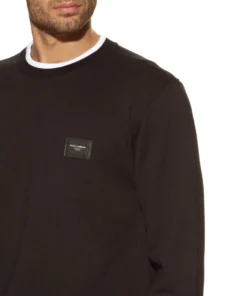 Dolce & Gabbana Logo Plate Sweatshirt N0000-BLACK Sweatshirts -Dolce & Gabbana online Store dolce gabbana logo plate sweatshirt 15332245 26703930 1000