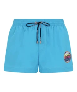 Dolce & Gabbana Logo Print Swim Shorts and Bag B0482-TORQUOISE 3 Swimwear
