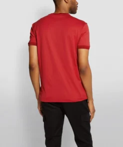 Dolce & Gabbana Logo-Stamp T-Shirt R0046-MEDIUM BORDEAU Logo T-Shirts -Dolce & Gabbana online Store dolce gabbana logo stamp t shirt 15022598 25577887 1000