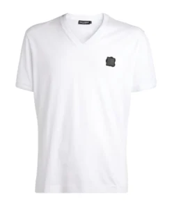 Dolce & Gabbana Logo Stamp T-Shirt W0800-OPTICAL WHITE Logo T-Shirts