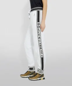 Dolce & Gabbana Logo Stripe Sweatpants W0800-OPTICAL WHITE -Dolce & Gabbana online Store dolce gabbana logo stripe sweatpants 15050361 25230818 1000