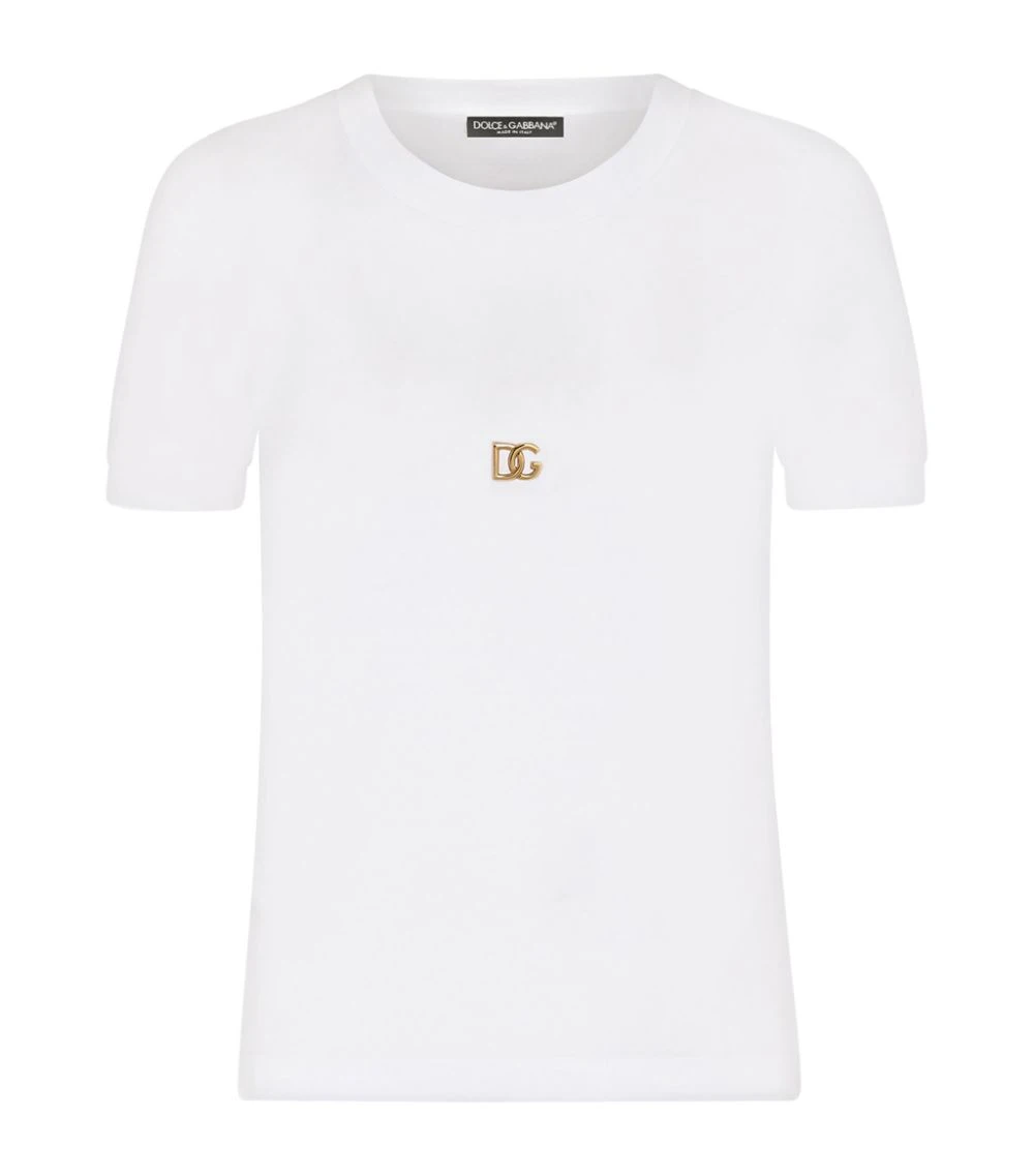 Dolce & Gabbana Logo T-Shirt W0800-OPTICAL WHITE T-shirts 1 Dolce & Gabbana Logo T-Shirt W0800-OPTICAL WHITE T-shirts