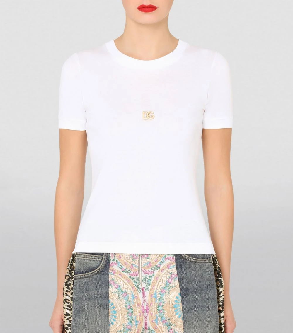 Dolce & Gabbana Logo T-Shirt W0800-OPTICAL WHITE T-shirts 3 Dolce & Gabbana Logo T-Shirt W0800-OPTICAL WHITE T-shirts - Image 3