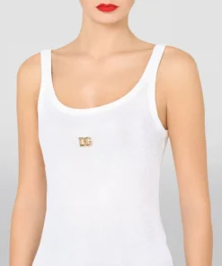 Dolce & Gabbana Logo Tank Top W0800-OPTICAL WHITE Camis & Tanks 11 Dolce & Gabbana Logo Tank Top W0800-OPTICAL WHITE Camis & Tanks -Dolce & Gabbana online Store dolce gabbana logo tank top 16774236 33004248 1000