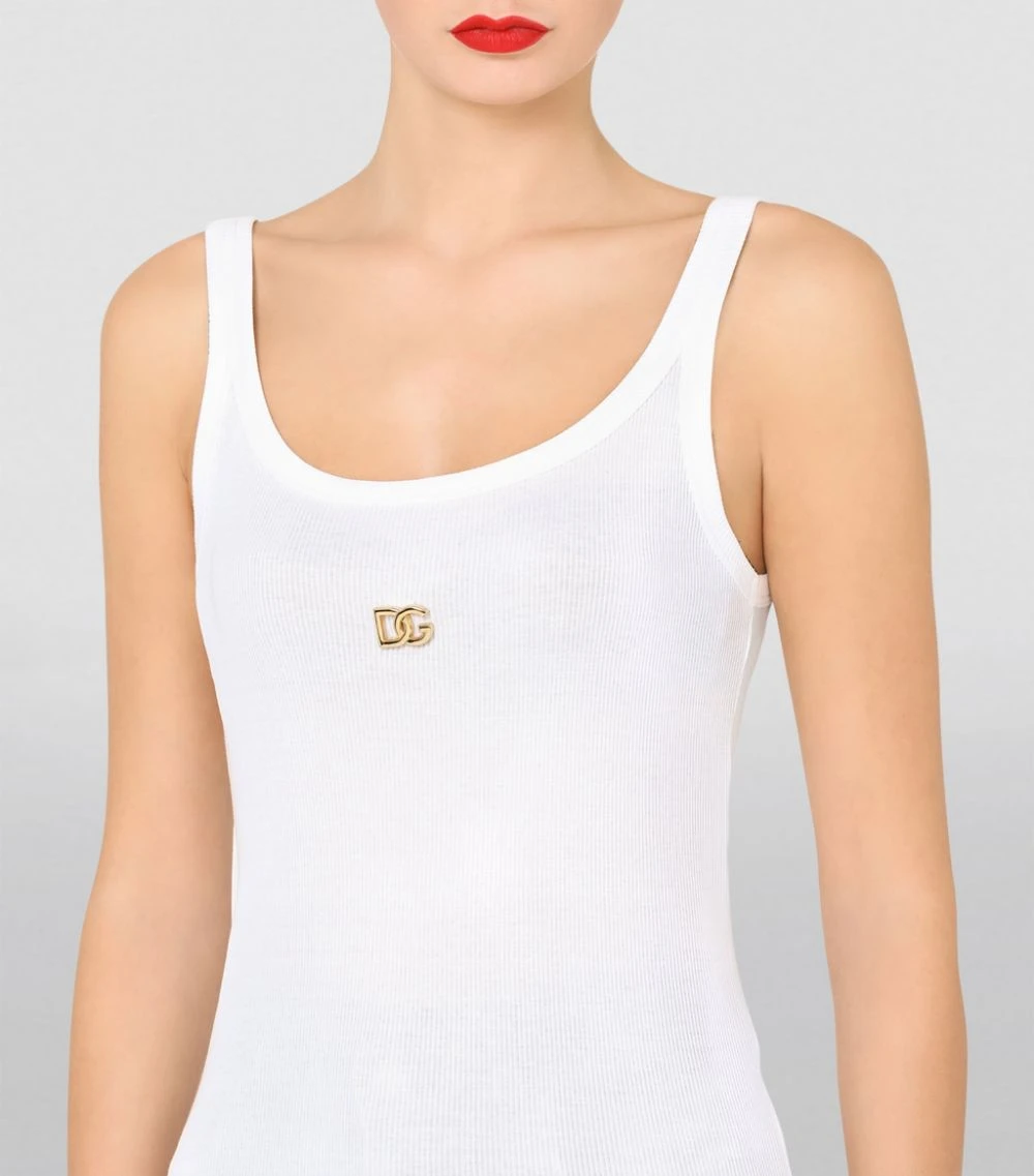 Dolce & Gabbana Logo Tank Top W0800-OPTICAL WHITE Camis & Tanks 6 Dolce & Gabbana Logo Tank Top W0800-OPTICAL WHITE Camis & Tanks - Image 6