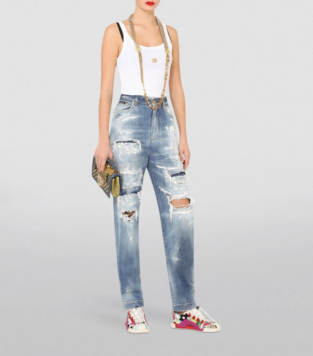 Dolce & Gabbana Logo Tank Top W0800-OPTICAL WHITE Camis & Tanks 2 Dolce & Gabbana Logo Tank Top W0800-OPTICAL WHITE Camis & Tanks - Image 2