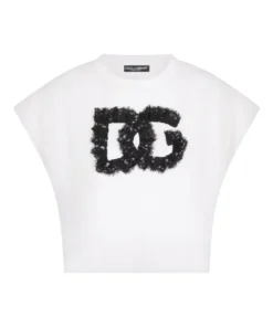Dolce & Gabbana Logo Tank Top W0800-OPTICAL WHITE Camis & Tanks