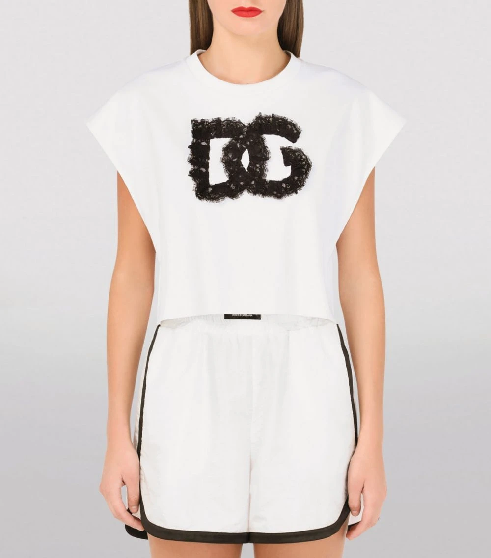 Dolce & Gabbana Logo Tank Top W0800-OPTICAL WHITE Camis & Tanks 3 Dolce & Gabbana Logo Tank Top W0800-OPTICAL WHITE Camis & Tanks - Image 3