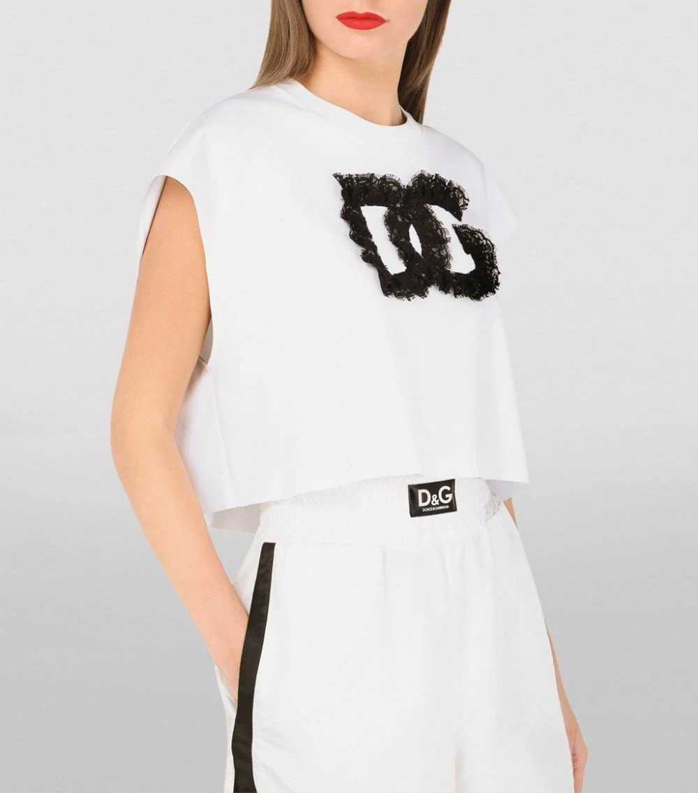 Dolce & Gabbana Logo Tank Top W0800-OPTICAL WHITE Camis & Tanks 6 Dolce & Gabbana Logo Tank Top W0800-OPTICAL WHITE Camis & Tanks - Image 6