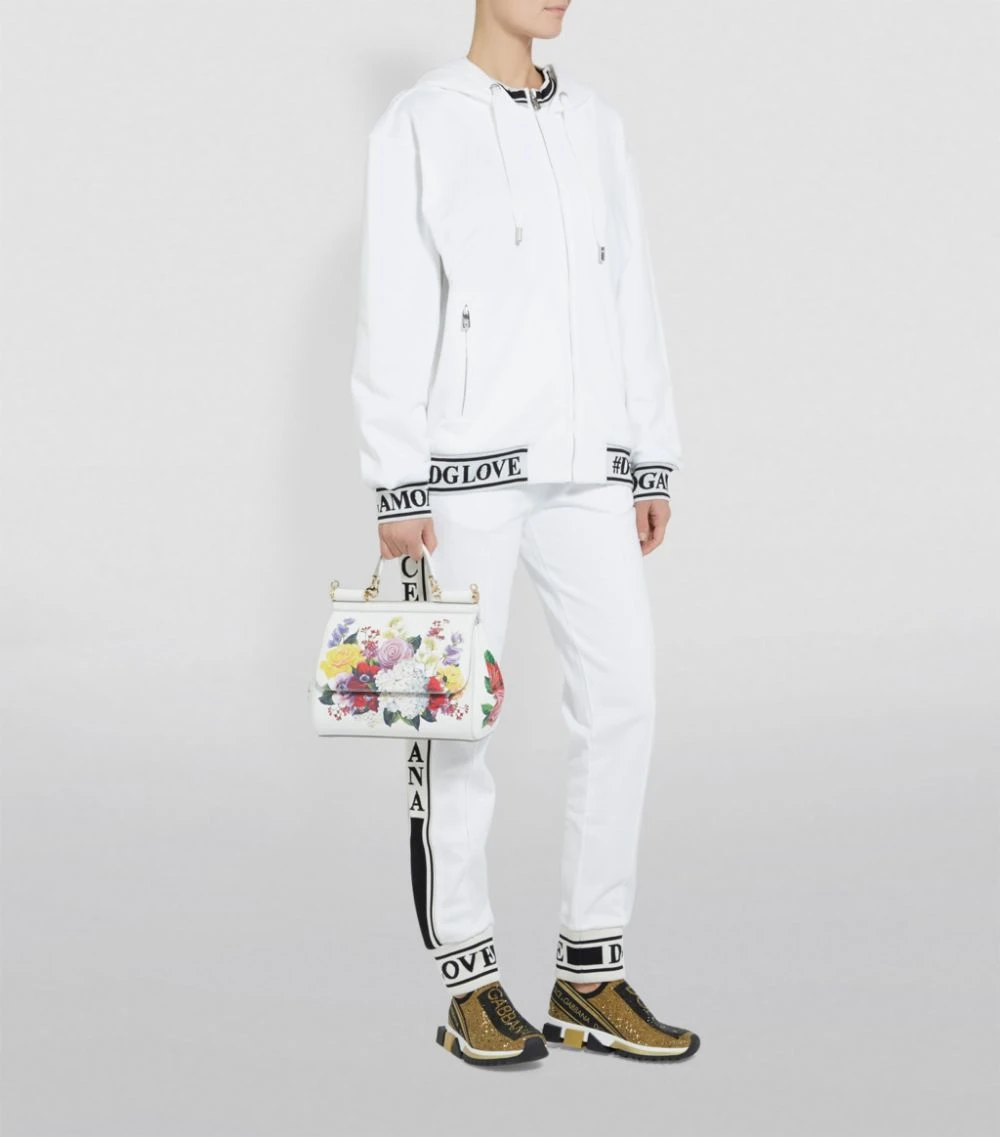 Dolce & Gabbana Logo Tape Hoodie W0800-OPTICAL WHITE Sweatshirts 2 Dolce & Gabbana Logo Tape Hoodie W0800-OPTICAL WHITE Sweatshirts - Image 2