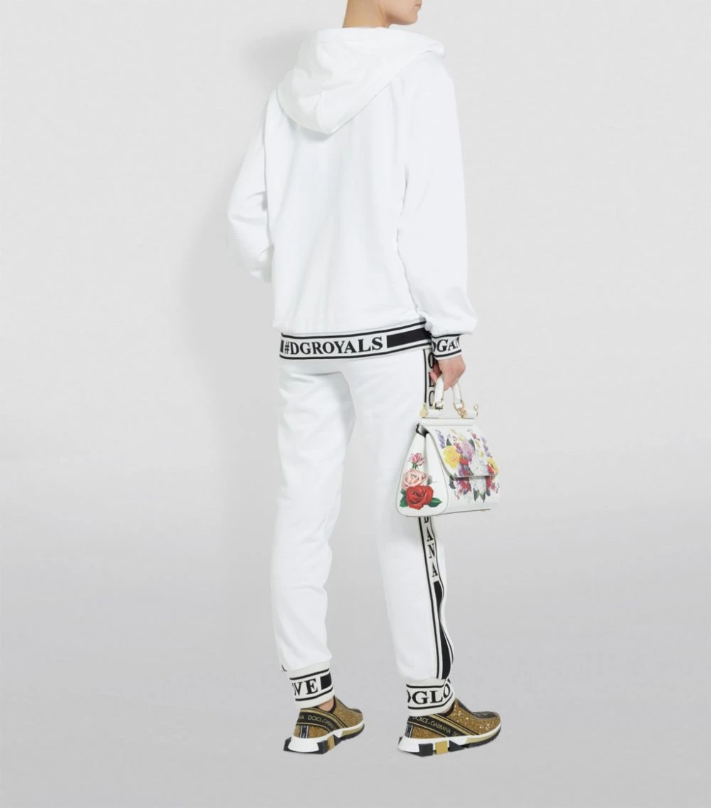 Dolce & Gabbana Logo Tape Hoodie W0800-OPTICAL WHITE Sweatshirts 3 Dolce & Gabbana Logo Tape Hoodie W0800-OPTICAL WHITE Sweatshirts - Image 3