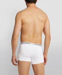 Dolce & Gabbana Logo Trunks (Pack of 2) W0800WHITE Boxers -Dolce & Gabbana online Store dolce gabbana logo trunks pack of 2 16529023 31996545 1000