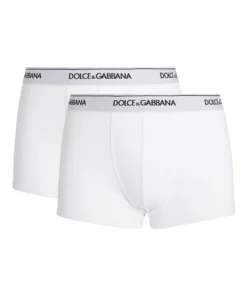 Dolce & Gabbana Logo Trunks (Pack of 2) W0800WHITE Boxers